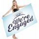 Beach Towel Bath Towels Engagement Party We are Engaged Announcement Quote Wedding Ring Celebration Yoga/Golf/Swim/Hair/Hand Towel for Men Women Girl Kids Baby 64x32 Inch