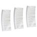27 Teeth Fancy DIY Tulle-Wrapped Metal Wire Hair Combs For Bridal Wedding Combs(#C266x3) (White)