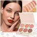Adpan Blush 6 Colors Blushes Pearlescent Blushes Powder Bright Facial Blushes Profile And Highlight Blushes Facial Beauty Makeup Blushes 1X Blush Palette