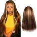 UIX Straight Line Hair Human Women s Brown Wig Hair Straight Long with Pre Plucked Wigs Long Brazilian Hair Wigs