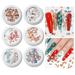 Besaacan Nail Accessorie on Saleï¼� Nail Halloween Christmas Wood Pulp Sticker Santa Snowflake Pumpkin Nail Jewelry Wood Pulp Piece Nail Stickers Diy Nail Stickers Nail Salon Home Decor Nail Care A