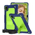 Kebiory Case for T-Mobile Revvl Tab 5G 2023 Released Tablet Shoulder Strap Soft Silicone & Hard Back Hybrid Shockproof Kids Friendly Protective Case for REVVL TAB 5G 2023 Released (Navy+Green)