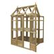 Forest Garden - 3' x 4' Forest Victorian Walkaround Greenhouse With Auto Vent (0.9 x 1.2m) - Natural Timber