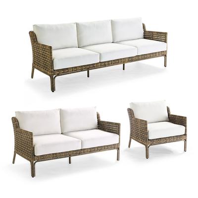 Seton Seating Replacement Cushions - Lounge Chair, Quick Dry, Vista Boucle Air Blue - Frontgate