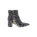 Marc Fisher LTD Ankle Boots: Gray Snake Print Shoes - Women's Size 8