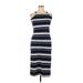 Gap Outlet Casual Dress - Midi: Blue Stripes Dresses - Women's Size X-Large