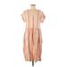 Lou & Grey for LOFT Casual Dress - Popover: Orange Stripes Dresses - Women's Size Medium