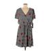 Luxology Casual Dress - Wrap: Gray Dresses - New - Women's Size 8