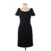 Elie Tahari Casual Dress - Shift: Black Solid Dresses - Women's Size 6
