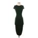 FELICITY & COCO Cocktail Dress - Sheath: Green Solid Dresses - Women's Size X-Small