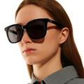 Gucci Accessories | Gucci Logo Gg1000sk 001 Sunglasses Black Gray Rectangle Women | Color: Black/Gray | Size: Os