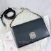 Tory Burch Bags | Nwt Tory Burch Britten Clutch Shoulder Bag Crossbody Pebble Leather Black 73507 | Color: Black/Gold | Size: Os