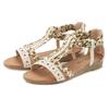 Sandale LASCANA "Sommerschuh", Damen, Gr. 39, beige, Obermaterial: 50% Lederimitat, 50% Textilmaterial. Futter: 100% Lederimitat. Decksohle: 100% Lederimitat. Laufsohle: 100% Synthetik, mehrfarbig, bedruckt, casual, Schuhe, Sandalette, Sommerschuh...