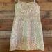 American Eagle Outfitters Dresses | American Eagle Gold Brocade Strapless Mini Dress, Size 10 | Color: Cream | Size: 10