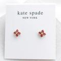 Kate Spade Jewelry | Kate Spade Myosotis Cross Flower Stud Earrings Pink + Gold Mini Post Nwt | Color: Gold/Pink | Size: Os