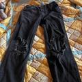 Free People Jeans | Free People Torn Black Jeans | Color: Black | Size: 26