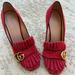 Gucci Shoes | Authentic Gucci Marmont Suede Red Heels Size 39 | Color: Red | Size: 39