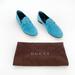 Gucci Shoes | Gucci Horsebit Smoking Loafers Eu 40 Us 10 Blue Suede Buckle Flat Slip On Shoes | Color: Blue | Size: 40eu