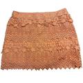 American Eagle Outfitters Skirts | American Eagle Outfitters Pink Crochet Overlay Mini Skirt Size 4 | Color: Pink | Size: 4