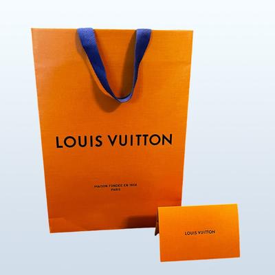 Louis Vuitton Other | Authentic Louis Vuitton 14.25” X 8.75” Empty Shopping Tote Gift Paper Bag | Color: Orange | Size: Os