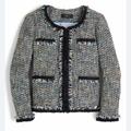 J. Crew Jackets & Coats | J Crew Metallic Thread Fringe Tweed Jacket 8 | Color: Black | Size: 8