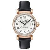 Coach Accessories | Coach 14503396 Madison Rose Gold Gltz Dial Black Leather Band Womens Watch | Color: Black | Size: Os