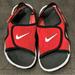 Nike Shoes | Nike Sunray Adjust 4 Red And White Sandals | Color: Red/White | Size: 12b