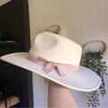 Anthropologie Accessories | Anthropologie Wool Fedora Boho Western Hat | Color: Cream/Pink | Size: Os