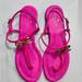 Kate Spade Shoes | Kate Spade New York Womens Hot Pink Piazza Leather Thong Size 8 | Color: Pink | Size: 8