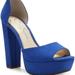 Jessica Simpson Shoes | New Jessica Simpson Colbalt Blue Suede Ankle Strap Platform Shoes Heels | Color: Blue | Size: 7