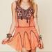 Free People Dresses | Free People Fp One | Boho Salmon Dress With Embroidered Lace Detail | Color: Orange/Pink | Size: S