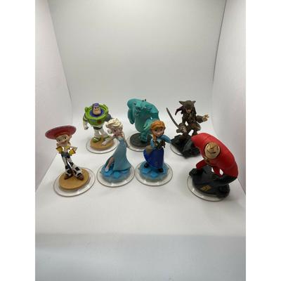 Disney Video Games & Consoles | Disney Infinity Character Lot Of 7 Incredibles Jack Sparrow Frozen Toy Story | Color: Blue/Green | Size: Os