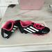 Adidas Shoes | Adidas Soccer Cleats With Pink Laces Size 6 Run Like A Women’s 61/2 Not Narrow | Color: Black/Pink | Size: 6