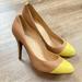 J. Crew Shoes | J. Crew Women's Size 8 Tan And Yellow Leather High Heels | Color: Cream/Yellow | Size: 8