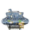 Shopping cart Cover, cart Cover for Babies, Padded high Chair Cover, Bonus Split Reversible seat Cushion, Cell Phone Pouch, Collection Pocket, Neutral for boy or Girl, Large