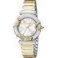 JUST CAVALLI JC1L234M0085 Women's Watch Two Tone Silver Gold Dial Silver Tone Gold Metal Strap 3 Hands 5ATM Two Tone Silver Gold Classic Two Tone Two Tone, Two Tones, Silver and Gold, Classic