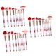 FOMIYES 30 Pcs Christmas Makeup Brushes Christmas Face Powder Brush Soft Hairs Brush Christmas Foundation Brush Make up Assecories Makeup Foundation Brush Red Set Aluminum Tube Cosmetic