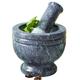 Durable Gray Marble Spice Herb Seed Salt and Pepper Grinder - Premium Pestle and Mortar for Easy Grinding and Crushing