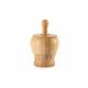 Wooden Mortar and Pestle Set - Manual Garlic Grinder for Guacamole, Salsa, and Herb Crushing - Multi-purpose Garlic Masher in Large Size (Color: A)