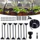 20m Adjustable Irrigation Drippers With Connect Tee, Garden Irrigation Misting Sprinkler System Patio Mister Micro Spray Misting Drip Kit (Color : Black, Size : 10m)