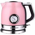 Electric Kettle Stainless Steel, Fast Boiling, Automatic Shut-off And Dry Boil Protection, 1.8L Cordless Electric Tea Kettle With Led Light, Water And Temperature Gauge (Red 18 * 25 * 23CM) Full moon