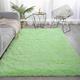 Guetto Rugs Living Room Large Soft Touch Rug Area Rugs for Bedroom Anti Slip Modern Super Soft Thick Pile Fluffy Shaggy Rug Non Shedding Shaggy Fluffy Rugs High Pile Carpets,Green,200x400cm