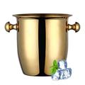 Drink Buckets,Ice Bucket for Party Drink Bucket Stainless Steel Wine Cooler Bucket Cocktail Bucket for Party Bar Use L Golden