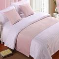 Hotel Bed Runner and Cushion Set Optional Soft Flannel Bed Scarves Quilted Bed Throw Cover Solid Color Velvet Bed End Towel for Queen Double Single King Size Bed,50 * 210cm Pink 1