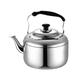 Stainless Steel Kettle Stovetop Whistling Tea Kettle: Stainless Steel Whistling Teapot Camping Induction Tea Kettle Hot Water Kettle for Loose Leaf Tea Kitchenware 2L Whistling Tea Kettle (Color : Si