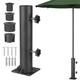 Umbrella Stand Mount Stand Tube Set, Patio Umbrella Stand Base, Heavy Duty Steel Umbrella Mount Clamp for Decks, Patios, Picnic Tables, Docks, Pontoons