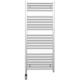 500mm Wide Chrome Electric Bathroom Towel Rail Radiator Heater With AF Thermostatic Electric Element UK Pre-Filled (500 x 1200 mm)