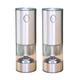 OhhGo Cordless Electric Salt and Pepper Grinder Set Rechargeable Electronic Adjustable Shakers Automatic Pepper Mill with Adjustable Coarseness LED Light