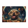 1000 Piece Wooden Jigsaw Puzzle - Astronaut French Bulldog Dog Pizza Funny Wood Puzzle - For Adults Teens Educational Toys Family Game Puzzle Gifts