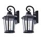 Dusk to Dawn Sensor Lights Fixtures Outdoor Wall Lantern Porch Light Exteriors Light Wall Mount Waterproof Anti-Rust Modern Matte Black Front Porch Light with Clear Glass 2 Pack (Bulb Not Included)